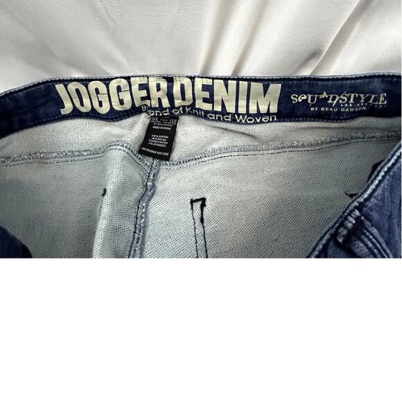 Beau Dawson Sound Style Jogger Denim Shorts  8 women's blue New York Bermuda - Picture 5 of 8